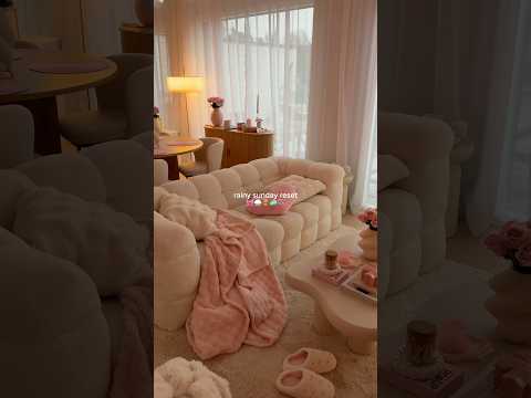 asmr rainy sunday reset 🎀🧸⛈️🫧 #shorts #cleantok #sundayreset #asmrcleaning #cleaningmotivation